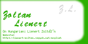 zoltan lienert business card